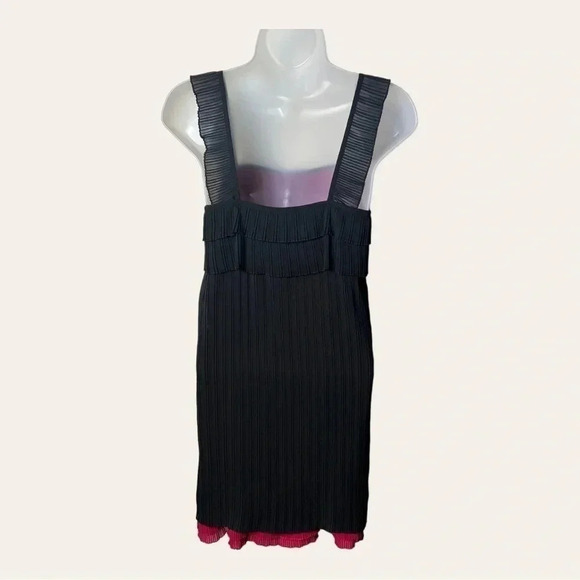 0485W. JUICY COUTURE MINI DRESS ACCORDION BLACK AND PINK IN COLOR‎ SIZE 0 - Picture 7 of 13